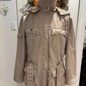 Casual beige mid season made in Italy jacket size L